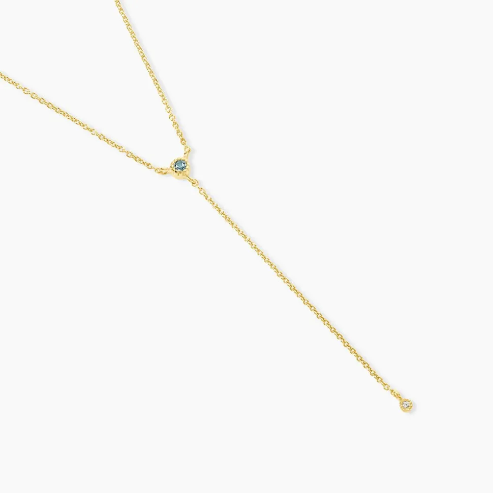 Collier Poem Argent Jaune Oxyde De Zirconium Topaze