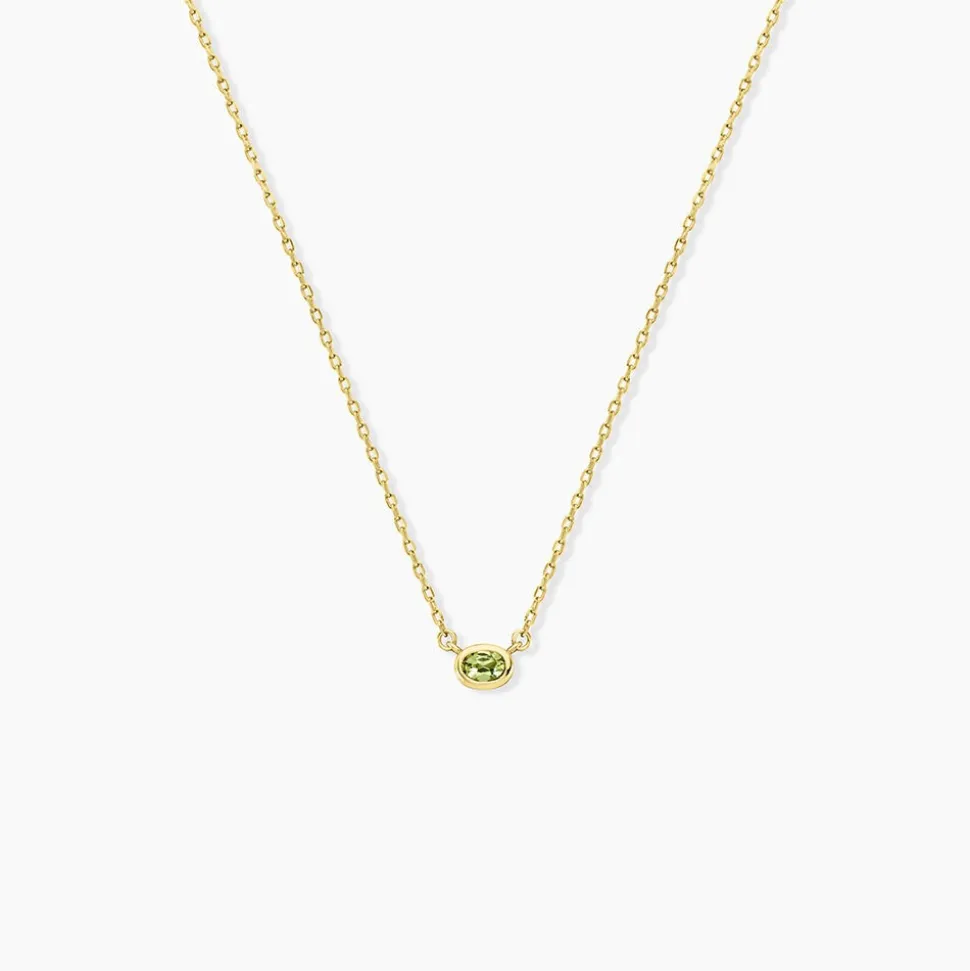 Collier Poem Argent Jaune Péridot
