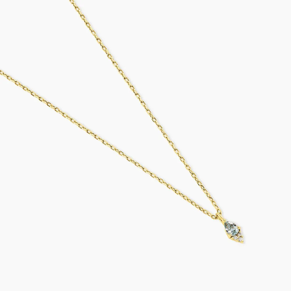Collier Poem Argent Jaune Topaze Oxyde De Zirconium|Marc Orian Discount