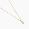 Collier Poem Argent Jaune Topaze Oxyde De Zirconium