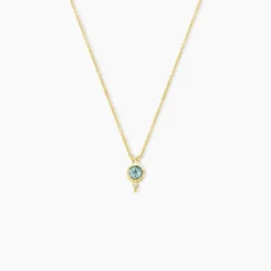 Collier Poem Argent Jaune Topaze