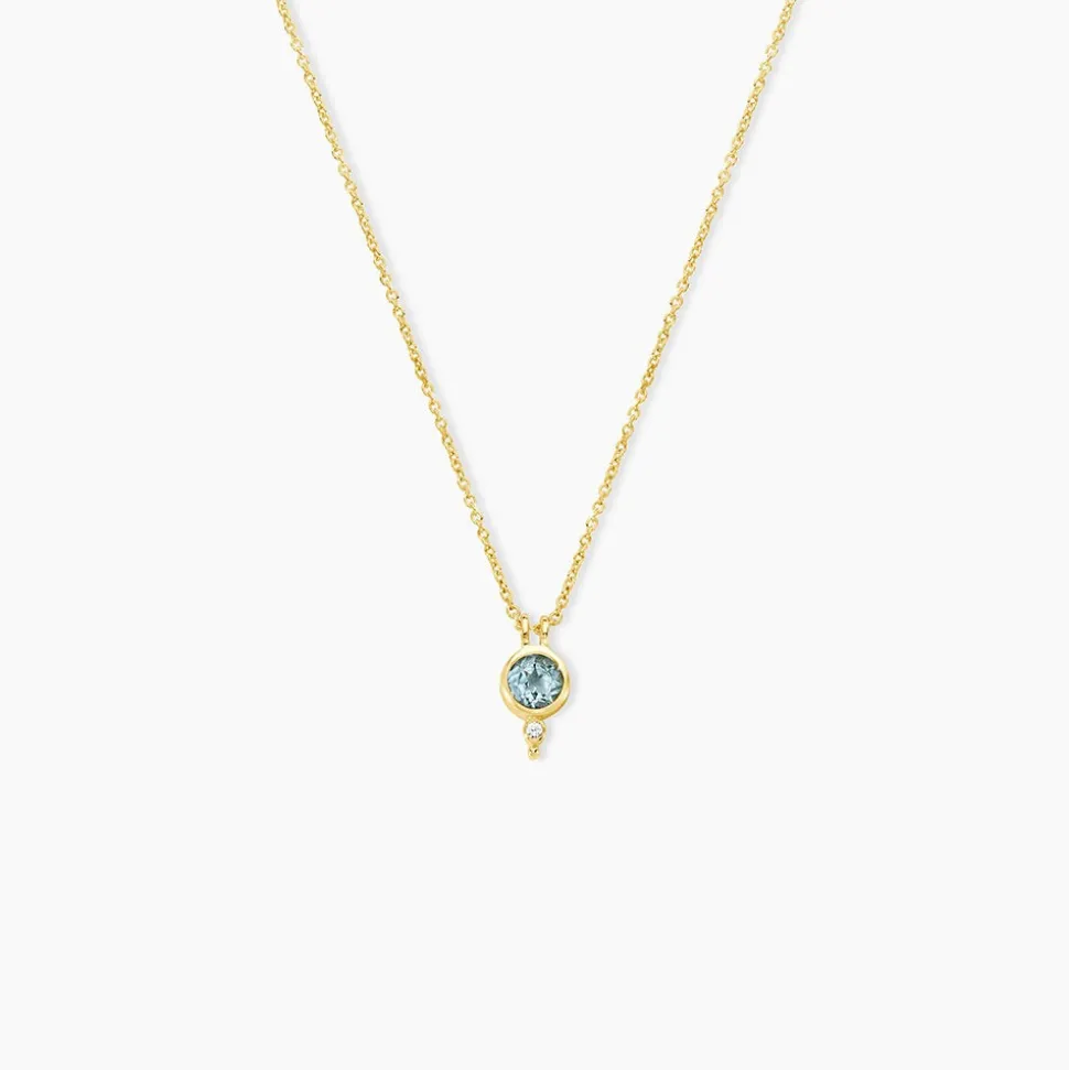 Collier Poem Argent Jaune Topaze