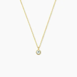 Collier Poem Argent Jaune Topaze Bleu Sky