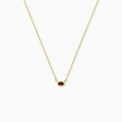Collier Poem Argent Jaune Tourmaline