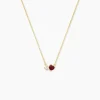 Collier Poem Argent Jaune Tourmaline Oxyde De Zirconium