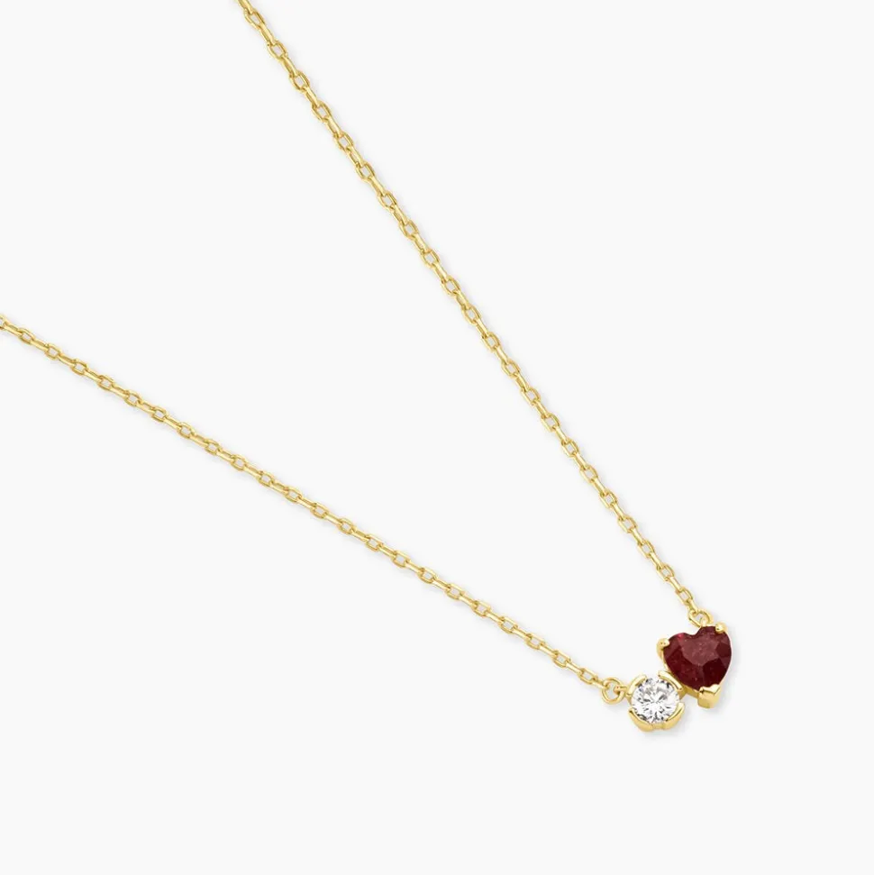 Collier Poem Argent Jaune Tourmaline Oxyde De Zirconium