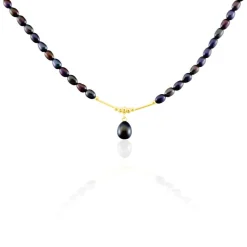 Collier Poire Or Jaune Perle De Culture