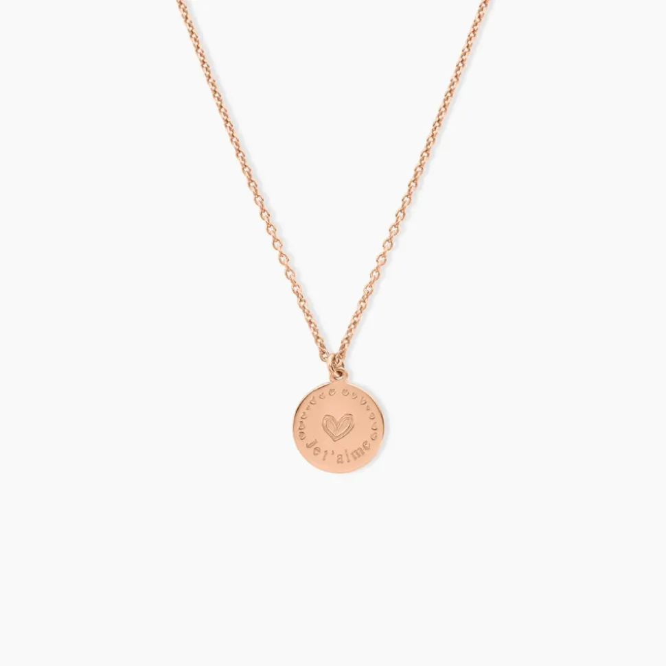 Collier Pome Argent Rose
