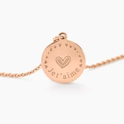 Collier Pome Argent Rose