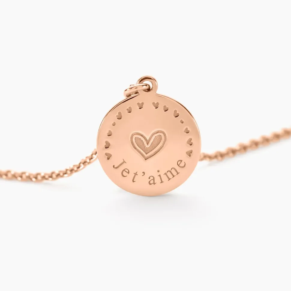 Collier Pome Argent Rose