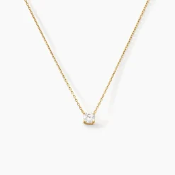 Collier Ponama Or Jaune Oxyde De Zirconium