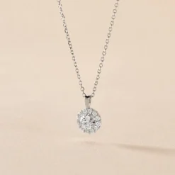 Collier Princess Argent Blanc Oxyde De Zirconium