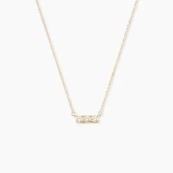 Collier Pryderi Or Jaune Oxyde De Zirconium
