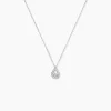 Collier Purete Or Blanc Diamant