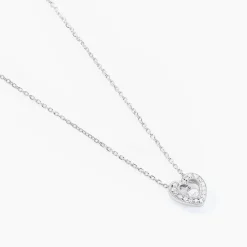 Collier Purete Or Blanc Diamant