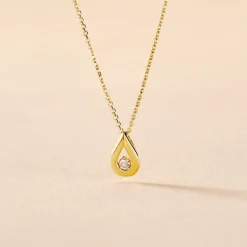 Collier Purete Or Jaune Diamant