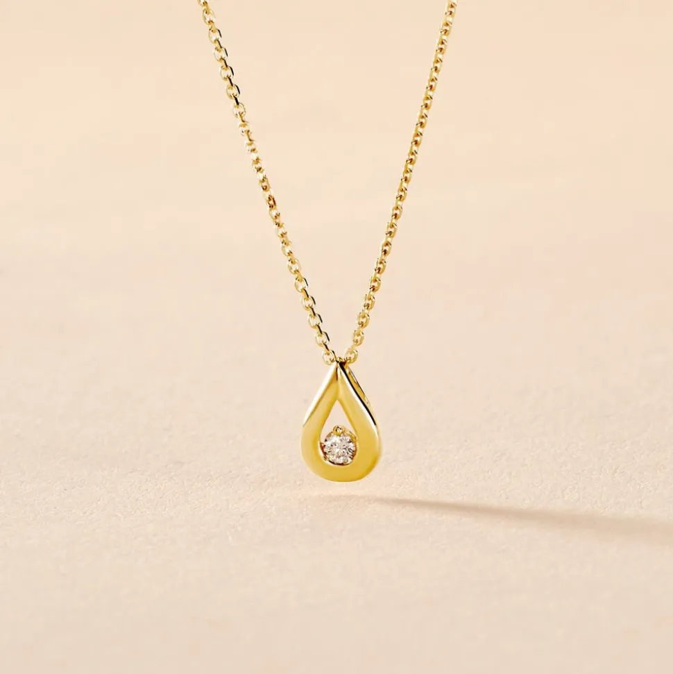 Collier Purete Or Jaune Diamant