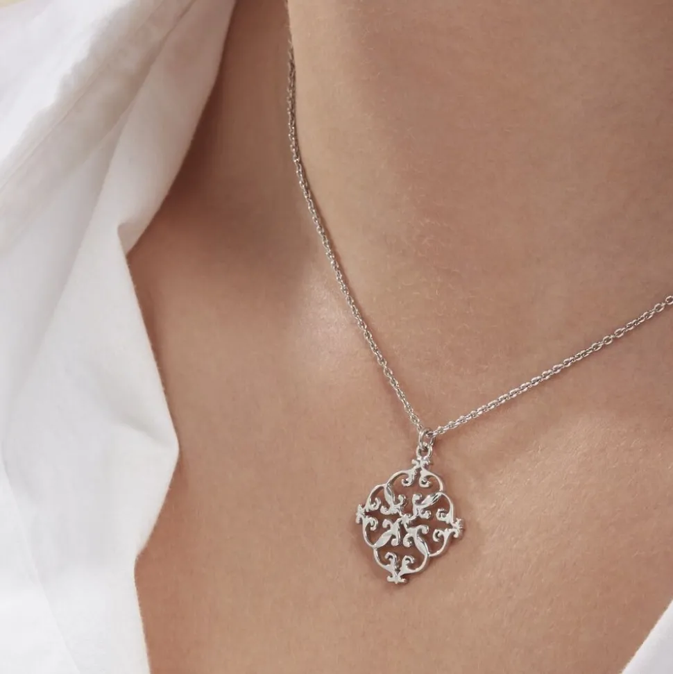 Collier Raelene Argent Blanc