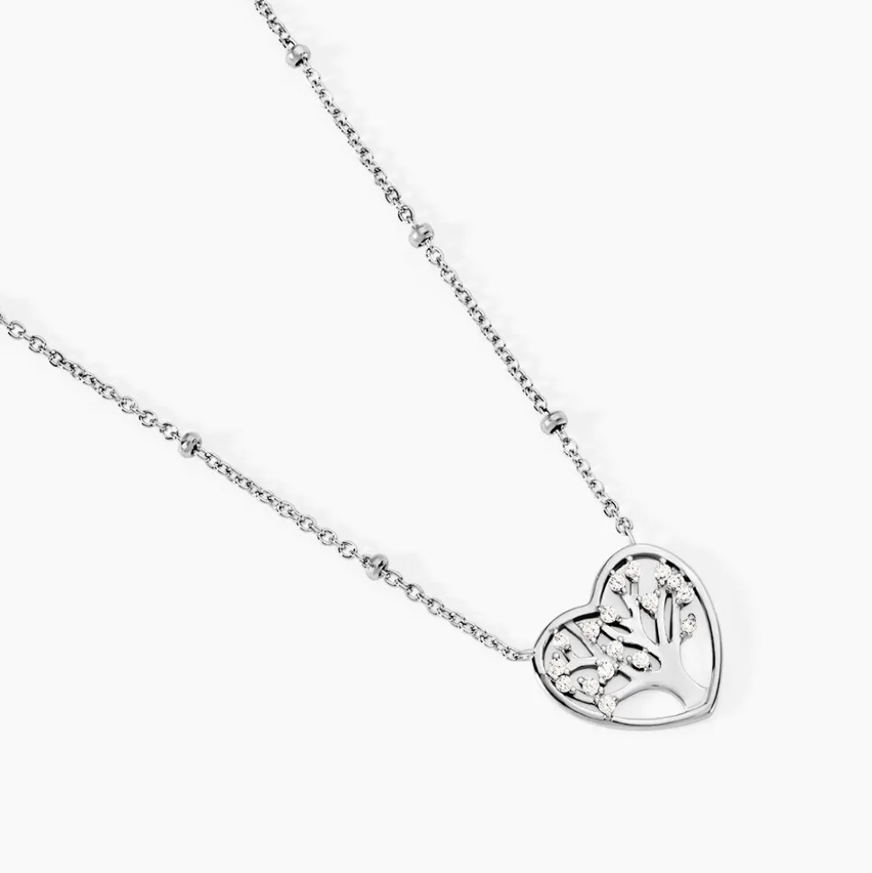 Collier Raimond Argent Blanc Oxyde De Zirconium