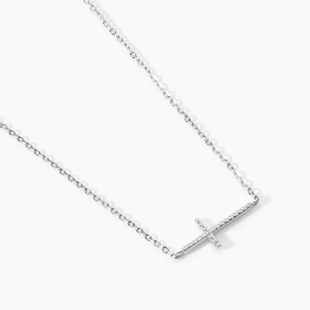 Collier Rayan Argent Blanc Oxyde De Zirconium|Marc Orian Best
