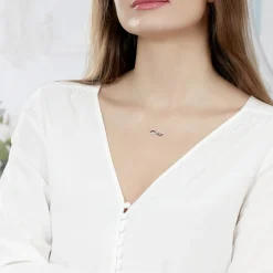 Collier Rejane Or Blanc Diamant