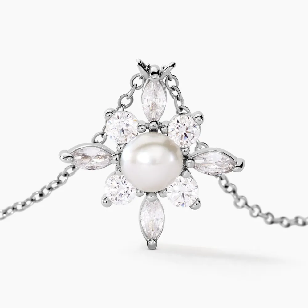 Collier Rhoda Argent Blanc Perle De Culture Oxyde De Zirconium|Marc Orian Clearance