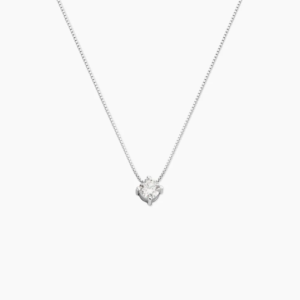 Collier Rio Argent Blanc Oxyde De Zirconium