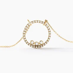Collier Rodica Or Jaune Oxyde De Zirconium