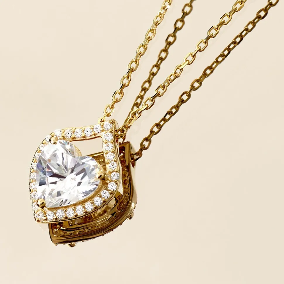 Collier Rosaline Or Jaune Oxyde De Zirconium