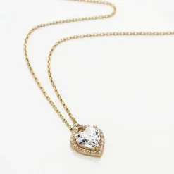 Collier Rosaline Or Jaune Oxyde De Zirconium