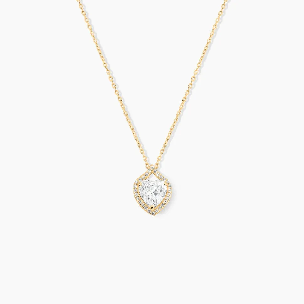 Collier Rosaline Or Jaune Oxyde De Zirconium