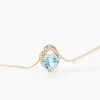 Collier Rosaline Or Jaune Topaze Et Oxyde De Zirconium