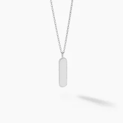 Collier Saddie Argent Blanc