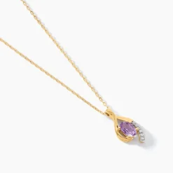 Collier Sagesse Or Jaune Améthyste Oxyde De Zirconium|Marc Orian Online