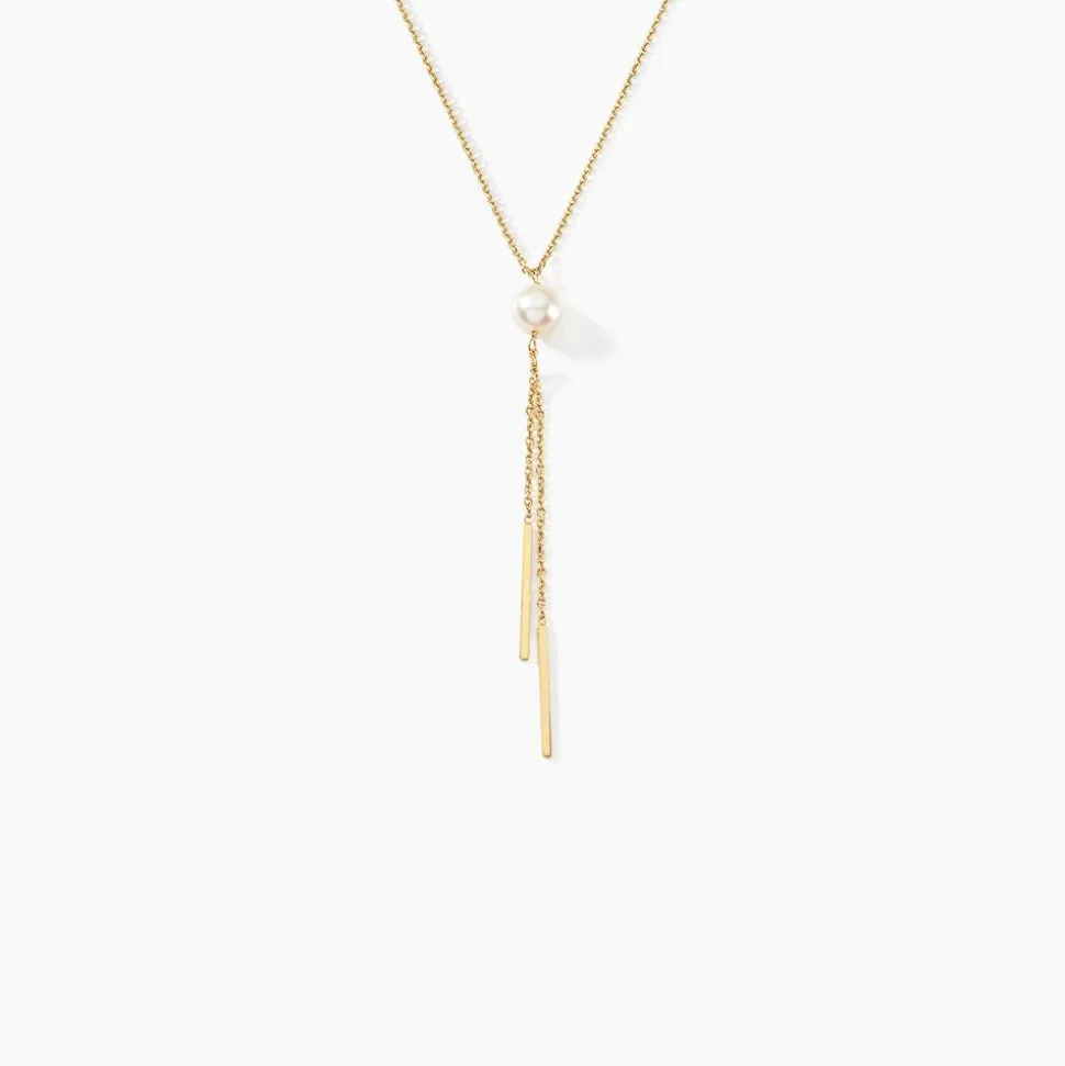 Collier Salman Or Jaune Perle De Culture
