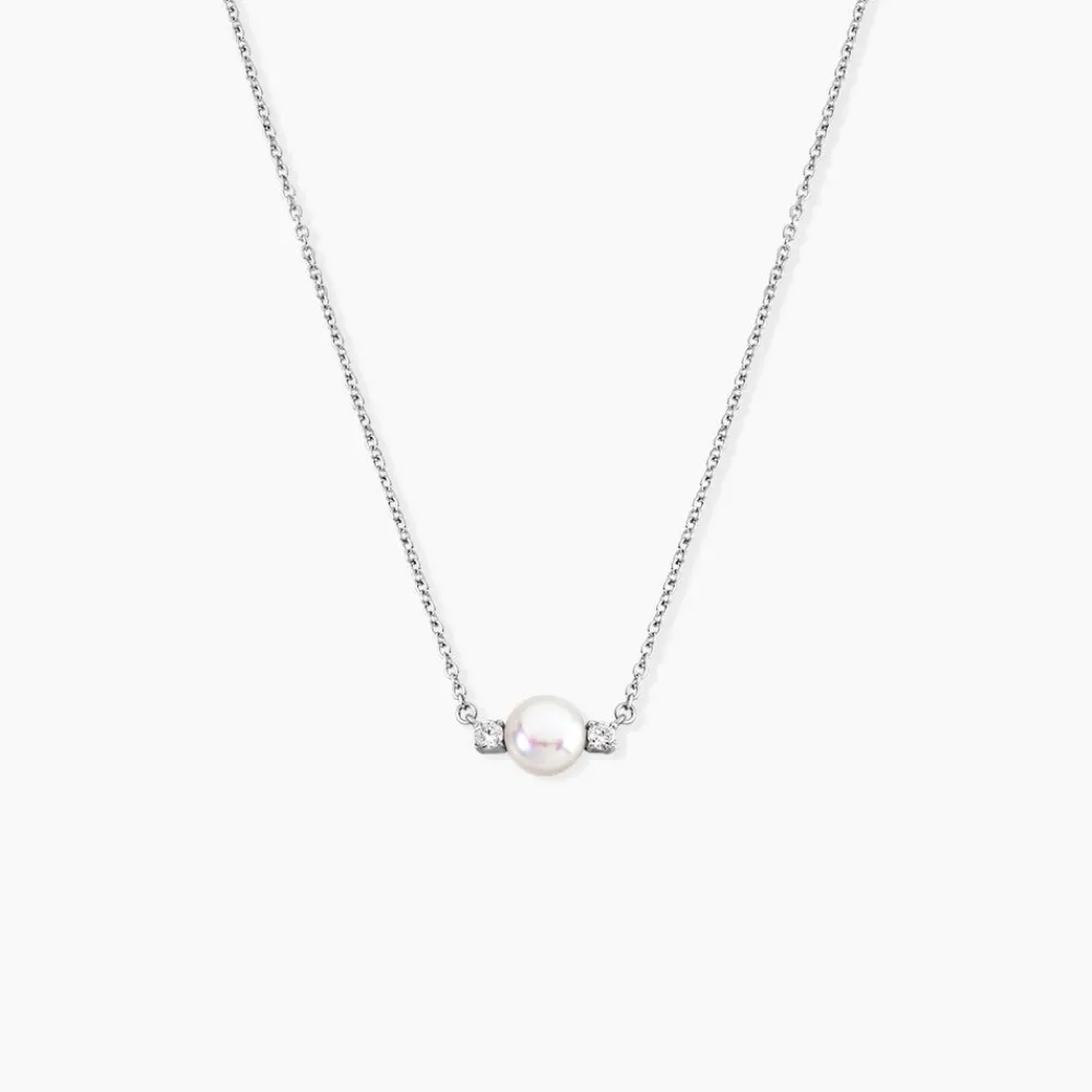 Collier Sari Argent Blanc Perle De Culture Oxyde De Zirconium|Marc Orian Hot