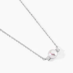 Collier Sari Argent Blanc Perle De Culture Oxyde De Zirconium|Marc Orian Hot