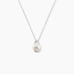Collier Sasha Argent Blanc Perle De Culture Et Oxyde De Zirconium