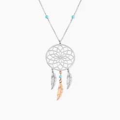Collier Sautoir Misalie Argent Blanc