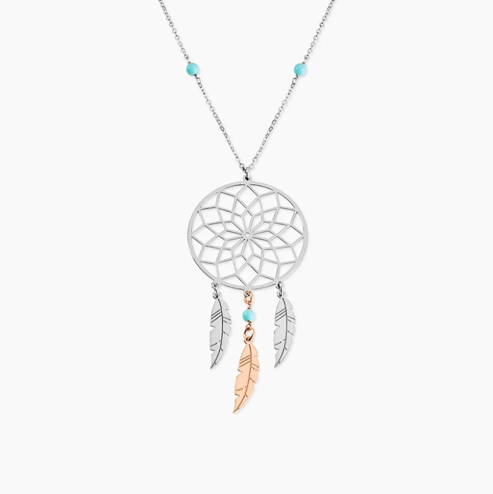 Collier Sautoir Misalie Argent Blanc