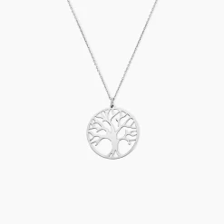 Collier Sautoir Philana Argent Blanc