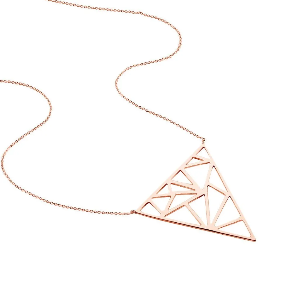 Collier Sautoir Rosario Acier Rose|Marc Orian Clearance