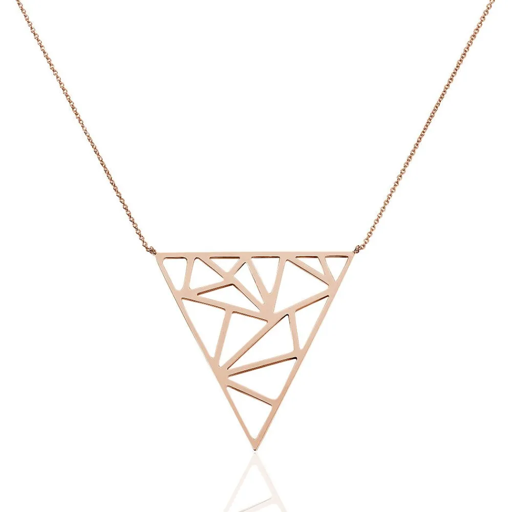 Collier Sautoir Rosario Acier Rose|Marc Orian Clearance