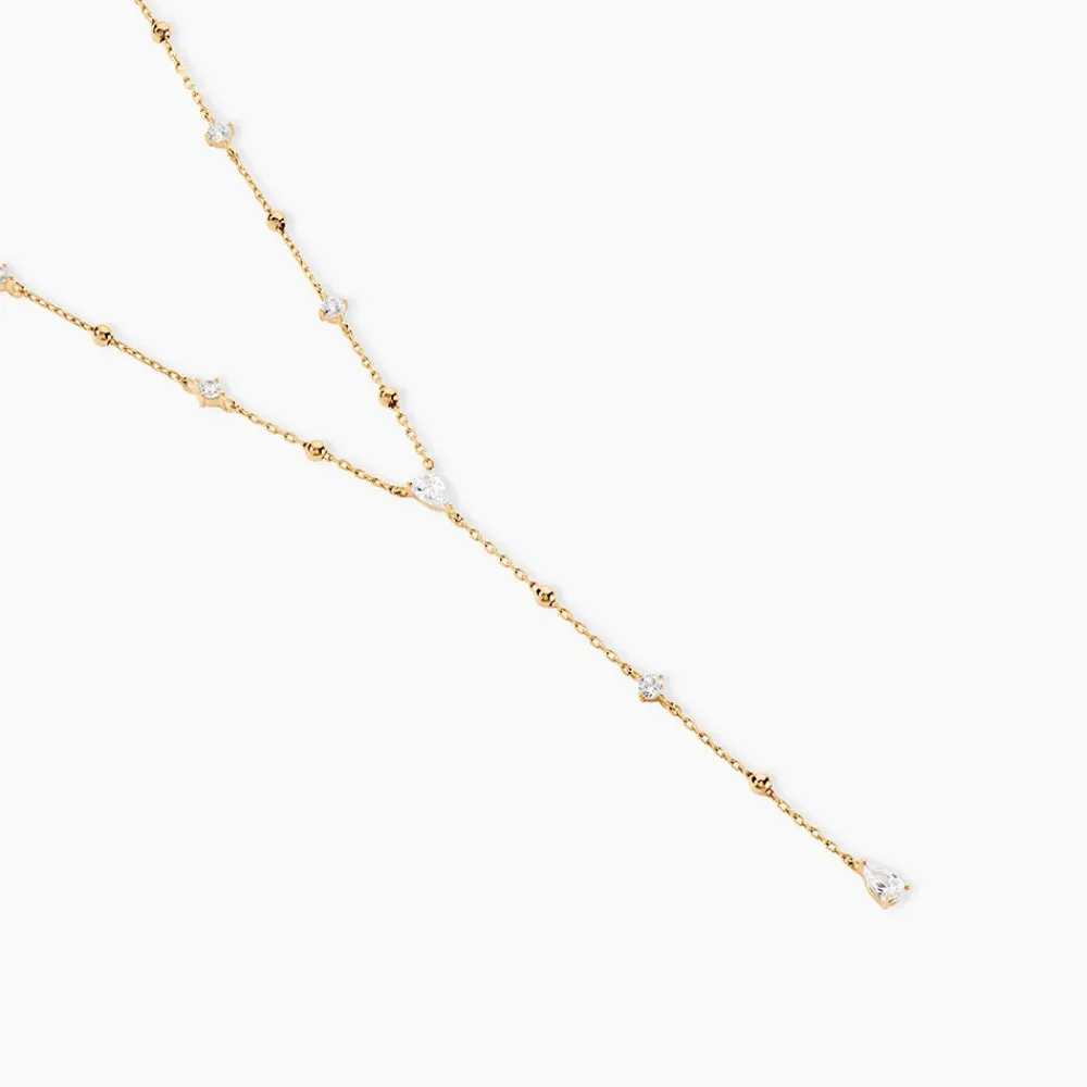Collier Scintillante Plaqué Or Jaune Oxyde De Zirconium|Marc Orian Discount