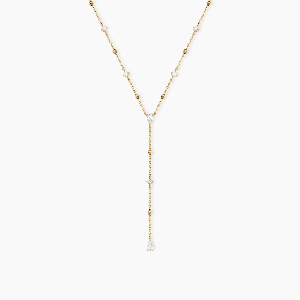 Collier Scintillante Plaqué Or Jaune Oxyde De Zirconium|Marc Orian Discount