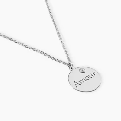 Collier Sebastienne Argent Blanc|Marc Orian Discount