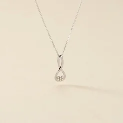 Collier Shaeen Or Blanc Diamant|Marc Orian Clearance