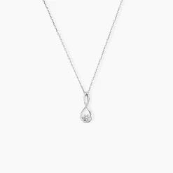 Collier Shaeen Or Blanc Diamant|Marc Orian Clearance