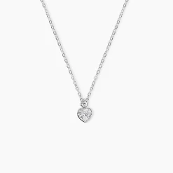 Collier Shannon Argent Blanc Oxyde De Zirconium