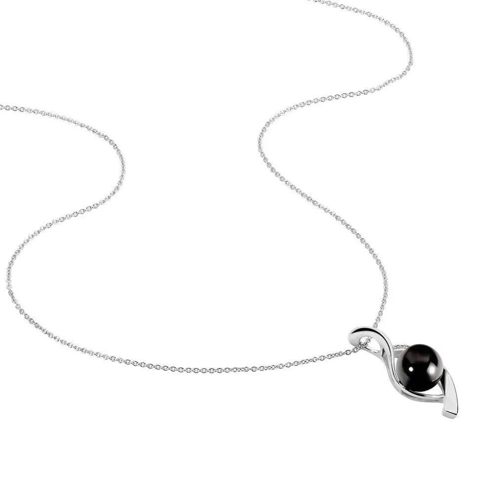 Collier Sharon Argent Blanc Céramique Et Oxyde De Zirconium